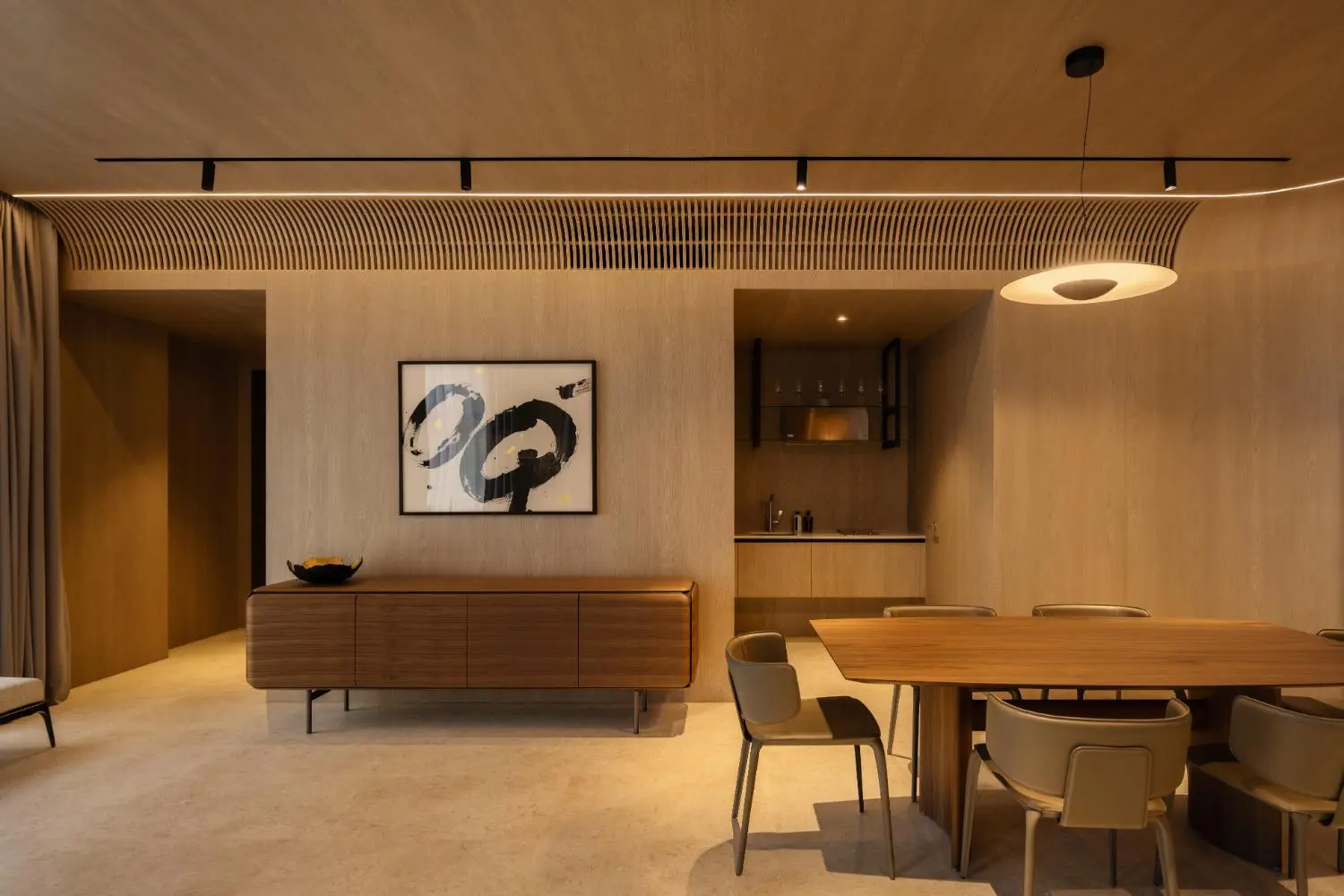 K2SD Oak House — living room with smart home integration