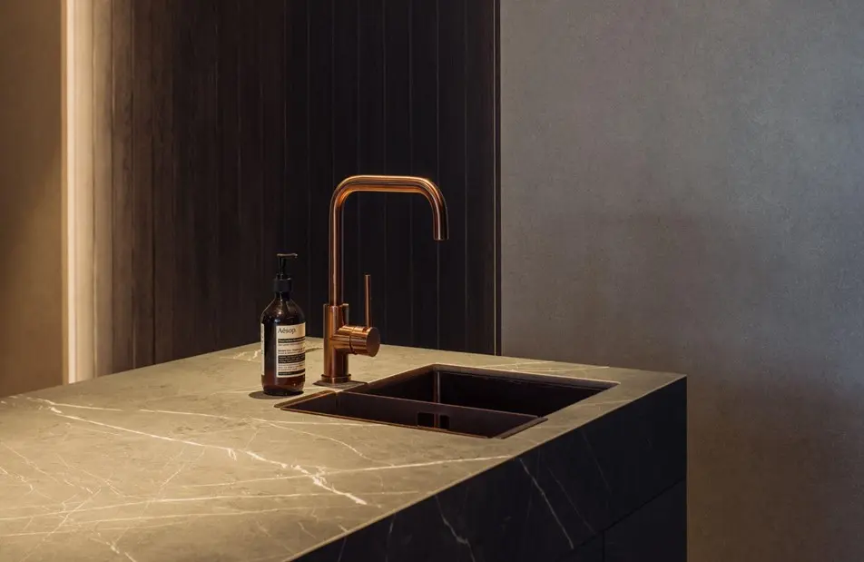 Infinity Pietra Grey on island counter