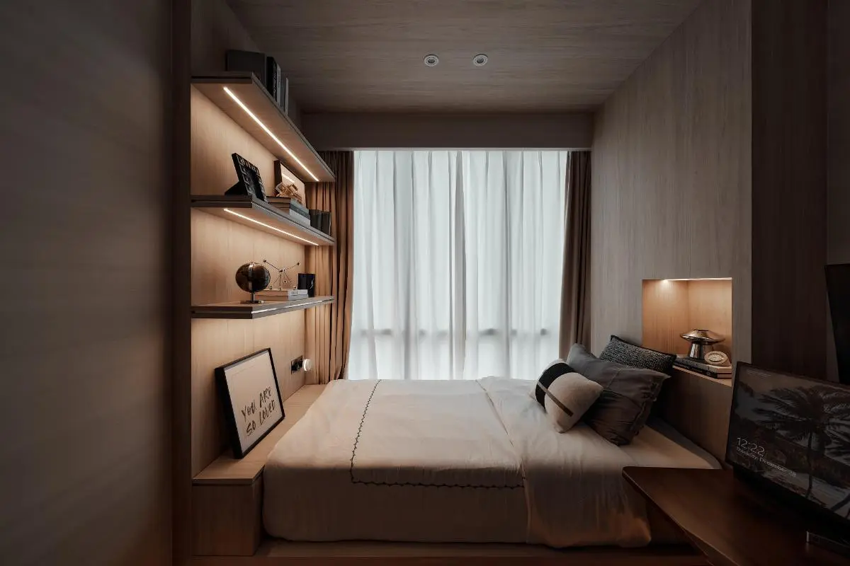Le Interior Affairs Jiak Kim — bedroom with neutral tones