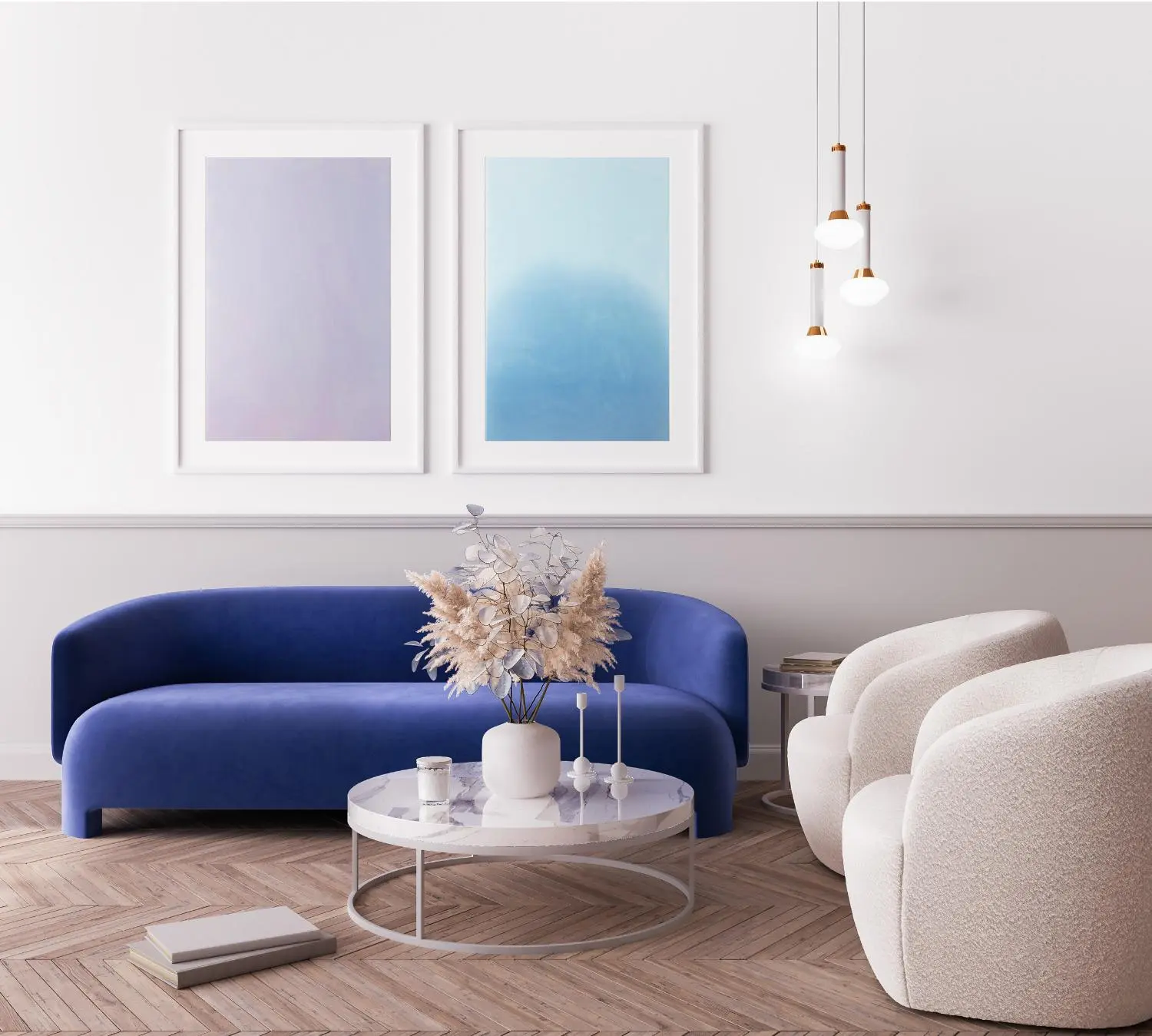 Olivia Collins — Paragon and Solstice (2022) in situ. 700mm x 1200mm
