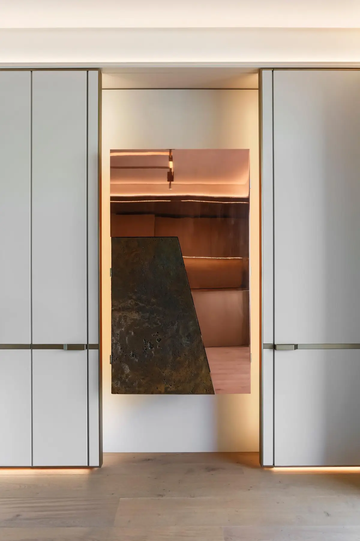 Detail — sandblasted limestone coffee table