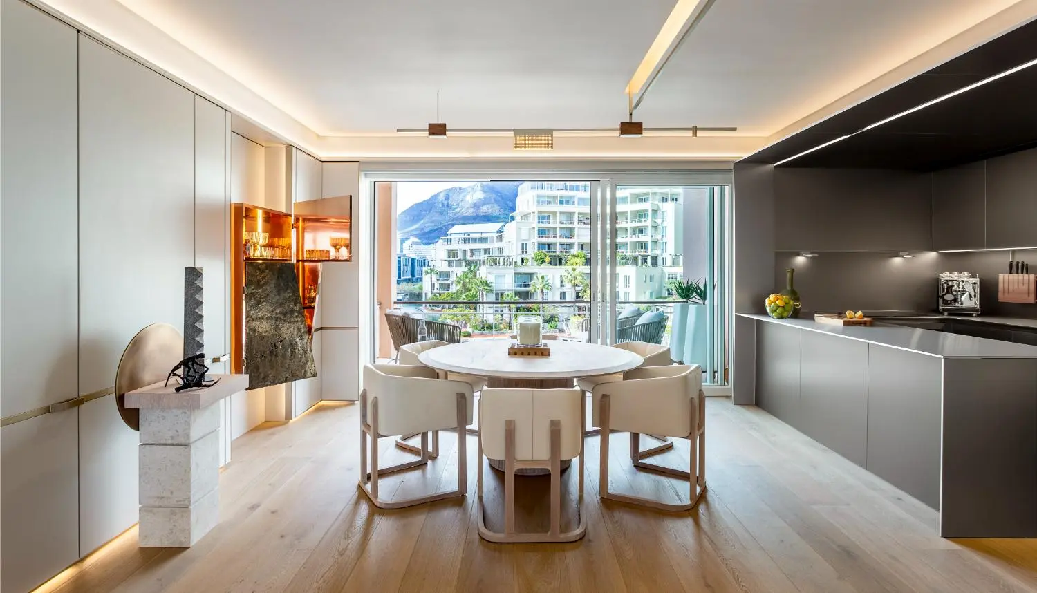 Another view of the open-plan living space