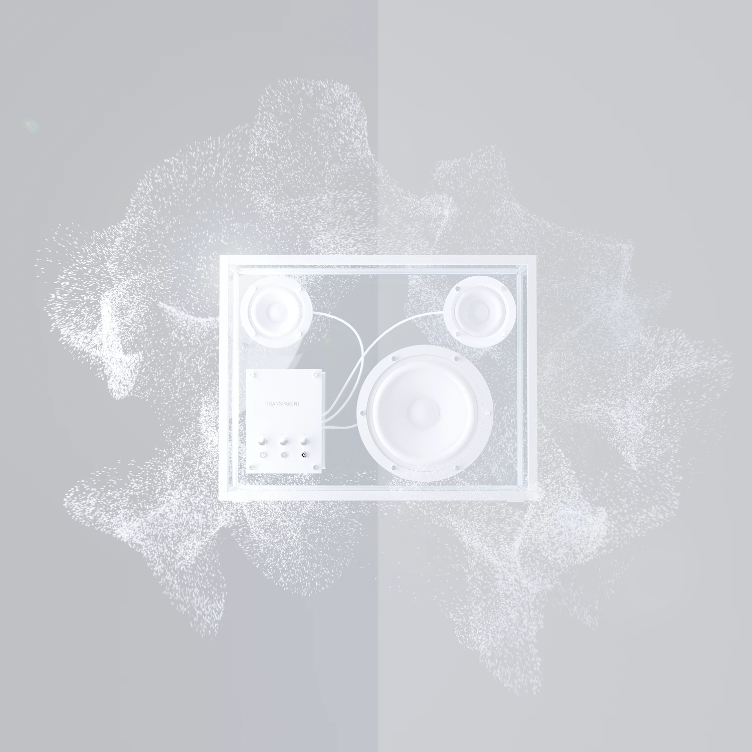 Transparent White Speaker small